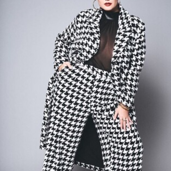Long Houndstooth Coat - Picture 4 of 4
